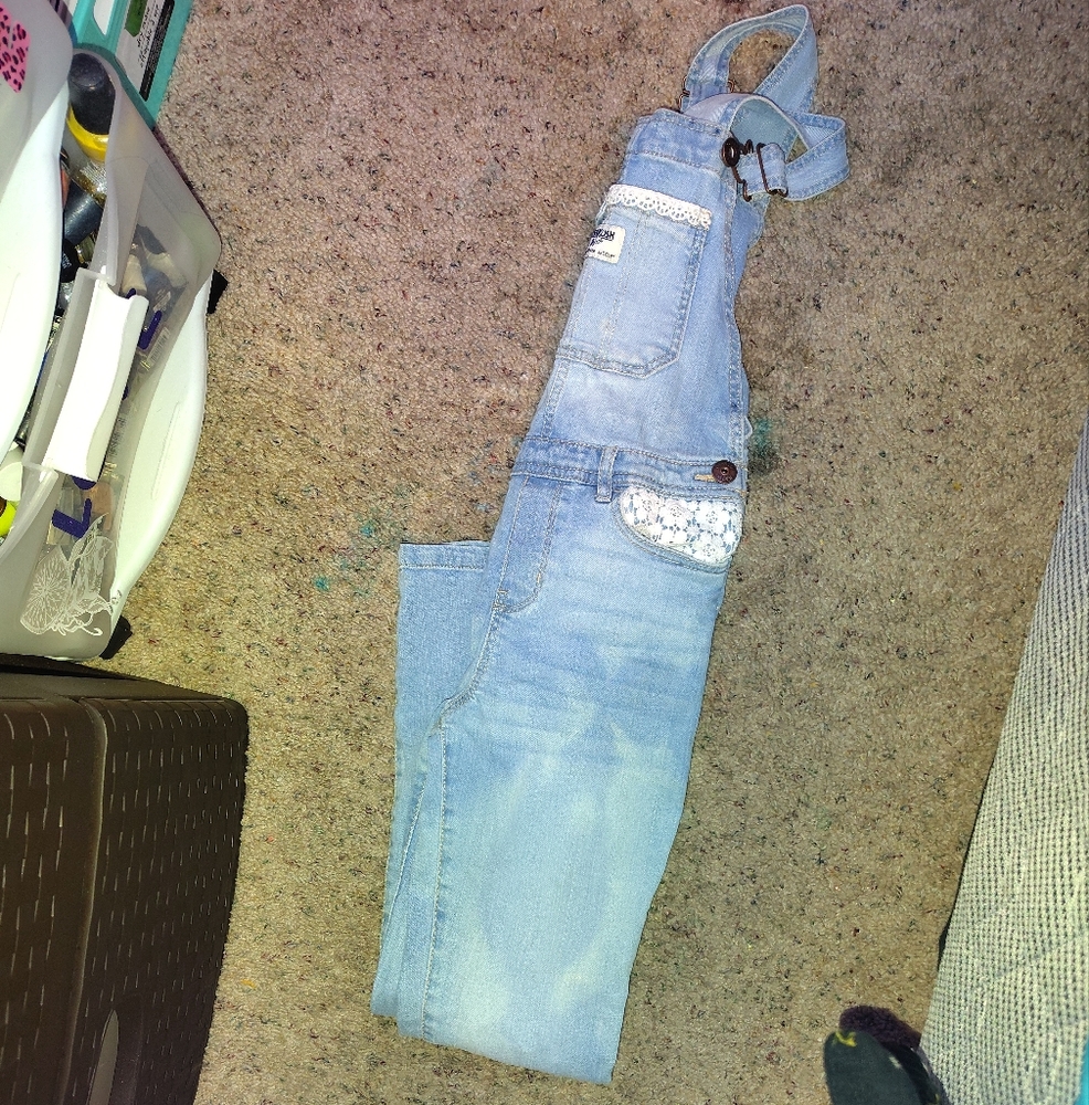 Little girl size 8 overalls